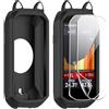 zZjoOoj Custodia Compatibile con Garmin Edge 1050 + [2 pezzi] Pellicola Film TPU [Non Vetro] HD, Anti-Graffio,Sottile Morbida in Silicone TPU Protettiva Case (Nero)