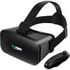 FDKene Occhiali VR 3D, Occhiali la Realtà Virtuale con Telecomando, Rotazione 360°, 120 ° FOV, HD Anti-Blue Lenti Visore Realtà Virtuale per iPhone e Smartphone 4.0-6.7, Regali per bambini e adulti