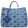 Braccialini Borsa a Mano Donna Beth Jeans Grande in Denim con Pochette