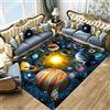 PEIHUODAN Tappeti Camera da Letto Bambina Ragazzo Morbido Antiscivolo Tappeto Universo Galassia Motivo Pavimento Tappeti Soggiorno Salotto Bagno Moderni Pelo Corto Lavabile Tappetino (Blu,120x180 cm)