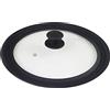Generic Coperchi universali di ricambio per pentole, padelle, pentole, pentole, nero/grigio (nero, 22 cm)