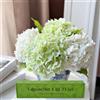 YalzoneMet Fiori artificiali di ortensia 4 pezzi, 2 bianchi + 2 verde chiaro, 53,3 cm, realistici al tatto, ortensie finte in lattice per la decorazione della casa, bouquet da sposa, decorazione per