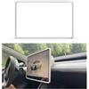 Ygapuzi Telaio di protezione del bordo dello schermo compatibile con Tesla Model 3/Y 2017-2023 Silicone Console centrale Touchscreen Decorazione infrangibile Protezione del ginocchio (bianca)