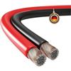 ETEC, per altoparlanti 50 metri, cavo per altoparlanti CCA, sezione cavo 2x0,75mm², rosso/nero