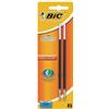 BIC Mine di ricambio per Atlantis e Soft Feel, adatte ai documenti, 0,1 mm, 2 pezzi, nero