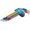 BGS 74452 | Serie di chiavi ad angolo | multicolore | esagono interno, esagono interno con testa sferica 1,5-10 mm | 9 pz.