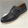 scarpe uomo classiche eleganti francesine derby 43 blu meta' prezzo