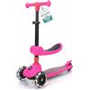 SereneLife Monopattino Bambino Pieghevole, Monopattino Bambina a 3 Ruote con Luci LED, Manubrio Regolabile e Freno, Monopattino a 3 Ruote, Scooter per Bambini e Bambine dai 3 Anni fino a 50 kg
