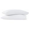 Charisma Coppia di federe standard in rasatello di cotone a 310 fili, colore bianco brillante