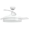 Jocca - Deckenventilator mit Licht (einziehbar, Weiß)