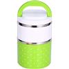 Brrnoo 2 Strati Contenitore Da Pranzo Con Isolamento Termico 900ml, pranzo, Lunch Box, Pranzo Scolastico Portavivande Termico, Termico Con Contenitore in Acciaio Inox Per Isolamento Termico,