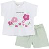 Chicco, Completo Bambina, T-shirt e Pantaloncini, con Tenere e Simpatiche Fantasie, Designed in Italy, Abbigliamento Neonata 0-24 Mesi, Idee Regalo Nascita