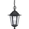 EGLO Lampada a sospensione da esterno Laterna 4, lampada da esterno uno punto luce, lampada a sospensione in alluminio pressofuso e vetro, nero, E27, IP44