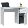 Habitdesign Tavolo da studio con 1 cassetto e 1 porta, tavolo da scrivania o scrivania, modello Just, finitura in colore bianco Artik, Dimensioni: 108 cm x 73 cm (altezza) x 50 cm (profondità)