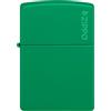 Zippo Accendino tascabile classico con logo Zippo verde erba opaco