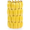 H&H Porta Grissini Banana in Stoneware Decorata - Contenitore da Tavola in Ceramica - Design Frutta Colorato - 10x18h cm - Originale e Funzionale