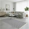 Jimri - Tappeto passatoia Tepiche per soggiorno, camera da letto, cucina, bagno, tappeto Boho Kelim, Passatoia tappeto - grigio chiaro-bianco, 80 x 150 cm.