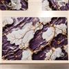 PETTI Artigiani Italiani MARBLELIZED - Tovagliette Americane Lavabili, Tovaglietta in Tessuto Effetto Marmo Viola, Set da 2 (30x45 cm) - Eleganti, Ideali per Colazione, Pranzo e Cena, Idea Regalo, 100% Made in Italy