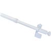 GARDINIA Bastone a pressione per tenda, Estensibile, Montaggio senza viti o trapano, Sistema Press&Go Filigrano, Diametro 8/10 mm, Lunghezza 30-50 cm, Metallo, Bianco