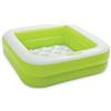 Intex Piscina Baby Rettangolare, Colore Verde, Fuxia, 85x85x23 cm, 57100 , Modelli/Colori Assortiti, 1 pezzo, Verde/Fucsia