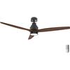 Cecotec Ventilatore da soffitto con luce EnergySilence Aero 5300 Black&Wood Design 30 W, diametro 52 con 3 pale, motore DC, luce LED, telecomando, timer e modalità Winter-Summer