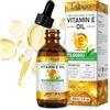 WINE LIP TINT Olio di vitamina E Bio Gocce per cosmetici 75.000 UI - Puro naturale anti-rughe e anti-invecchiamento, tonifica la pelle, riduce cicatrici e linee sottili, per viso, corpo, capelli, unghie (60 ml)