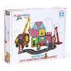 Playmags Set Di 52 Tessere Magnetiche Per La Costruzione Di Città, Blocchi Da Costruzione Con Gru E Pezzi Di Strada, Giocattoli Educativi STEM Per Bambini E Bambine Dai 3 Anni In Su.