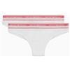 Emporio Armani Stretch Cotton Logoband 2-Pack Brazilian Brief, Slip Donna, Bianco (White), XS