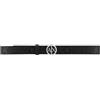 Armani Exchange Cintura con Logo Stampato su Tutto Il perimetro, Nero, S Donna