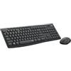 Logitech MK295 Kit Mouse e Tastiera Wireless, Layout ‎Americano QWERTY, Grigio