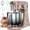 Electrolux EKM5570 Impastatrice Planetaria in Acciaio Inox, Motore 1200W e 10 Velocità, con Frusta e Coperchio, 360x370x210mm, Sabbia