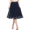 Kefiyis Gonna Lunga Donna Estiva Gonna Plissettata Donna Elegante Vita Alta Elastica Gonne Plisse Midi Chiffon Gonne Blu S