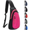 Sciphylia Zaino Monospalla Uomo Impermeabile Borsa Monospalla Antifurto Cinturino Singolo Borsello Tracolla Leggero Grande Capacità Borsa a Spalla Donne Sport Camminare Viaggiando Rosa