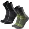 DANISH ENDURANCE Calze da Corsa in Lana Merino, Calzini Tecnici, Traspiranti, Anti-vescica, Uomo e Donna, 2 Paia, Nero, EU 39-42
