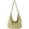 X SIM FITNESSX Unisex perizoma Bag Oxford borsa a tracolla singola per donna Shopping Bag quotidiano/ufficio/scuola/viaggio borsa in tessuto di moda (Cachi)