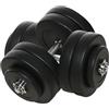 HOMCOM Set Manubri Palestra 50kg (8x5kg, 4x1.5kg), Pesi Palestra con 12 Dischi da 1.5kg, 5kg, Փ25mm, per Allenamento a Casa
