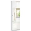 AVANTI TRENDSTORE - Sumatra - Scarpiera con specchio anteriore, offre 6 vani interni, in legno laminato di colore bianco, dimensioni LAP 50x180x20 cm