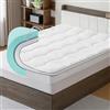 IKALIFE Topper Matrimoniale 140 x 200 cm - Topper in Memory Foam al Gel con Fodera Lavabile, Spessore 7,5 cm per Letti a Molle e Letti Scomodi