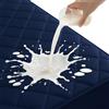 YSTELLAA Coprimaterasso Matrimoniale Impermeabile 160x190cm, Elastica Coprimaterasso Antiacaro, Proteggi Coprimaterassi Trapuntato Traspirante, Elastici Fino a 30cm, Blu Scuro