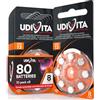Udivita 80 Batterie Per Apparecchi Acustici Auricolari Udivita Misura 13 PR48 (Arancioni) - 10 Blister da 8 Pile