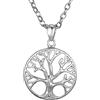 Morella Collane da Donna con Ciondolo a Forma dell' Albero della Vita - Speranza Argento 70 cm in Sacchetto di Velluto