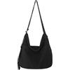 X SIM FITNESSX Unisex perizoma Bag Oxford borsa a tracolla singola per donna Shopping Bag quotidiano/ufficio/scuola/viaggio borsa in tessuto di moda (Nero)