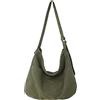 X SIM FITNESSX Unisex perizoma Bag Oxford borsa a tracolla singola per donna Shopping Bag quotidiano/ufficio/scuola/viaggio borsa in tessuto di moda (Verde Scuro)