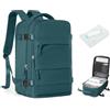 SZSYCN Zaino Sottovuoto con Pompa Ryanair 40x20x25 Bagaglio a Mano Borsa da Viaggio Impermeabile per Laptop Zaino Sottovuoto Viaggio con Porta USB e Scomparto per Scarpe, Blu pavone
