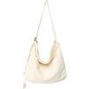 X SIM FITNESSX Unisex perizoma Bag Oxford borsa a tracolla singola per donna Shopping Bag quotidiano/ufficio/scuola/viaggio borsa in tessuto di moda (Crema)