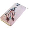 DonDon Portafoglio donna piume e perle beige rosa