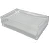 GEDY Auckland Porta saponetta, Misure e Peso: 3X11X7 CM & 0,15 kg, Porta Sapone Solido in Resina Trasparente di Alta qualità, Finitura Bianca, Design R&S Gedy, Fatto a Mano, 2 Anni di Garanzia