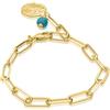 TOSCANA BY ETRUSCA Bracciale catena rettangolare con turchese