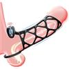 Girlove Guaina Pene con Anelli - Indossabile Sex toys - Erotici Maschili Anello Vibrante - 10 Modalità di Vibrazione - Giocattoli Sessuali Coppie - per L'Erezione del Pene (ydl-008)