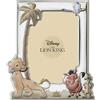 VALENTI & CO. Il Re Leone - Cornice Porta Foto in Argento con dettagli dipinti a Colori da Tavolo o Comodino per la Cameretta del Bambino perfetta come Idea Regalo Battesimo o Compleanno, Bianco
